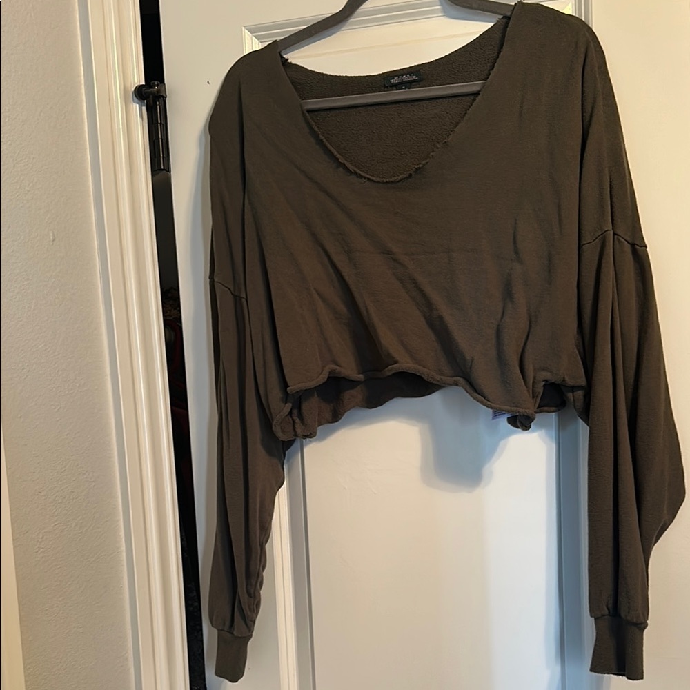 Olive Green Women's Crop Top